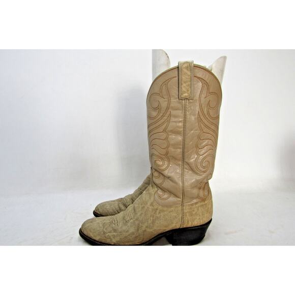 Dan Post Mens Size 8.5 D Beige Cowboy Western Boots